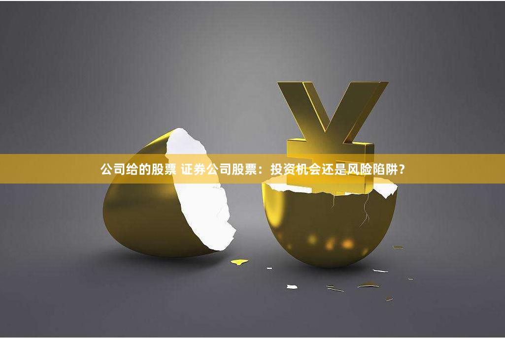 公司给的股票 证券公司股票：投资机会还是风险陷阱？